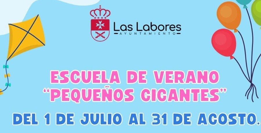 Cartel Escuela de Verano Las Labores, diseño gráfico por Ikonox Marketing Digital